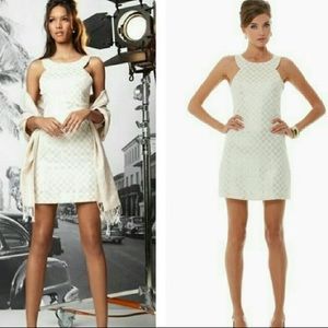 Lilly Pulitzer Jepson Dress Sz 14 Gold & White